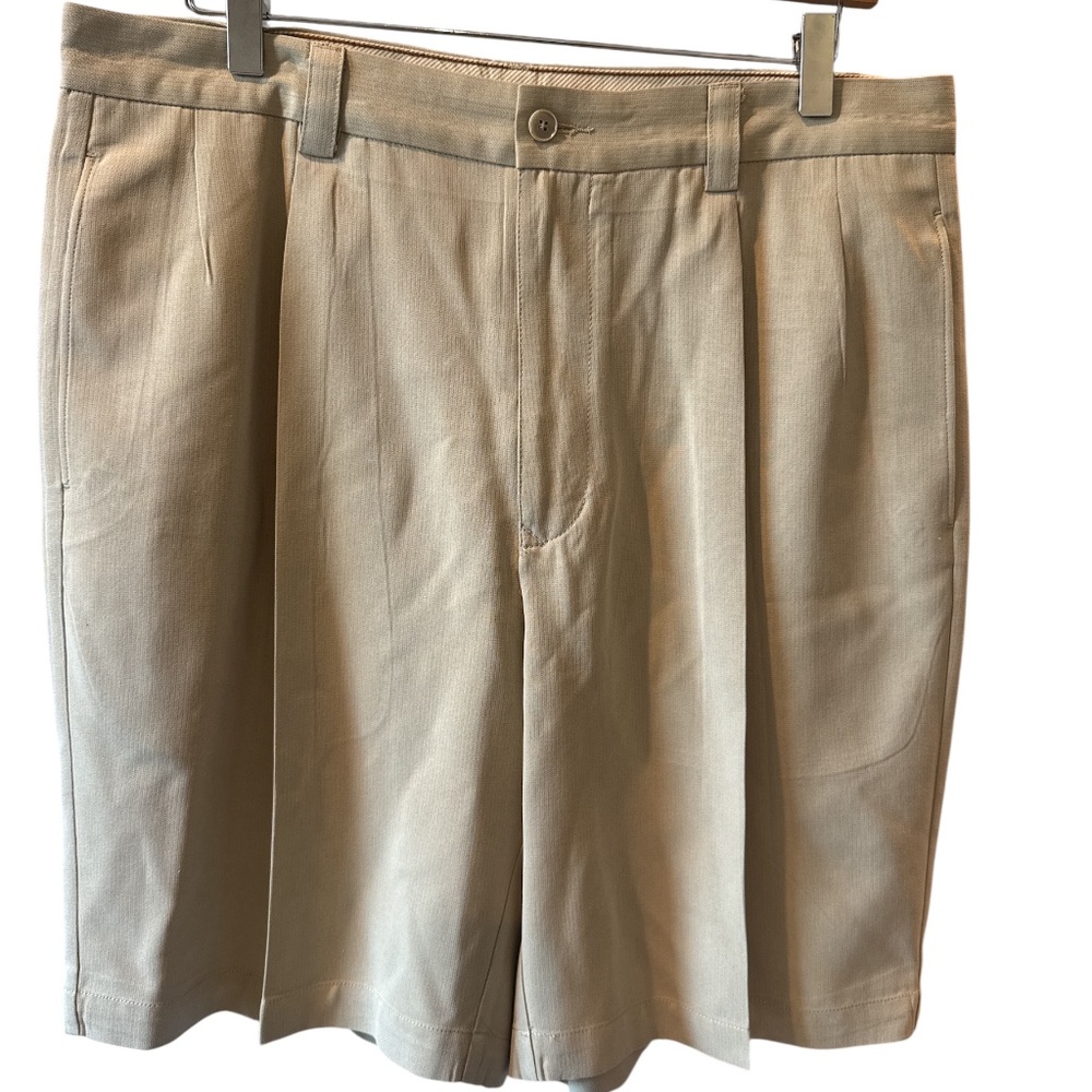 Tommy Bahama Pleated Front Silk Casual Chino Men Shorts Size 34 Quiet Money